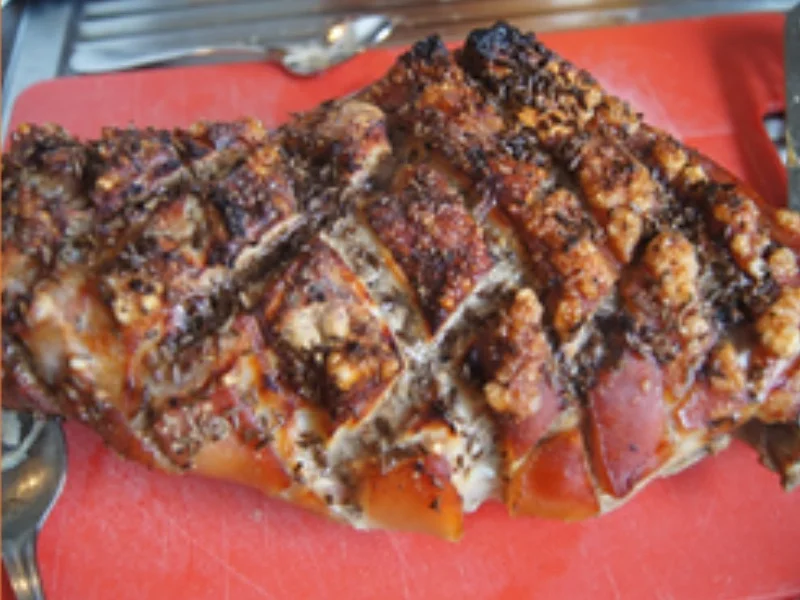 Spanferkel mit Sauce, Sauerkraut und Servietten Knödel - Rezept - Bild Nr. 12