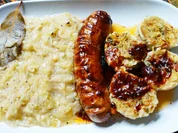Brezenknödel mit Bratwurst und Sauerkraut ala Bärbel - Rezept - Bild Nr. 14689