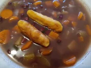 Jamaikanische Rote-Bohnen-Suppe mit gebratenen Dumplings - Rezept - Bild Nr. 14788