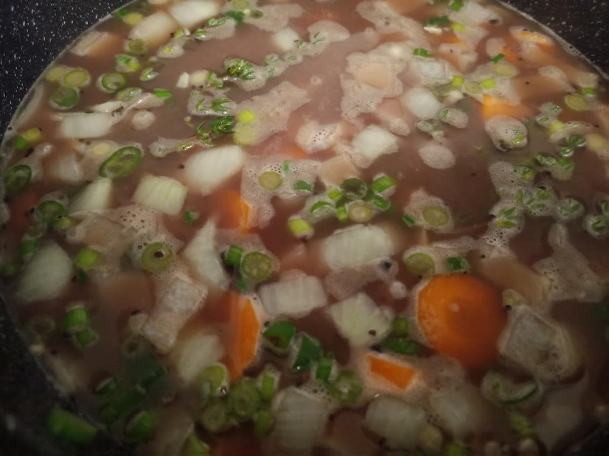 Jamaikanische Rote-Bohnen-Suppe mit gebratenen Dumplings - Rezept - Bild Nr. 14791