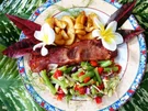 Grüner Bohnen-Salat mit Birnen und Speck - Rezept - Bild Nr. 14689