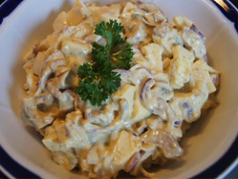 Matjesfilet in Apfel-Zwiebel-Curry-Sauce mit gebratenen Rosmarin-Pellkartoffel-Drillingen - Rezept - Bild Nr. 9