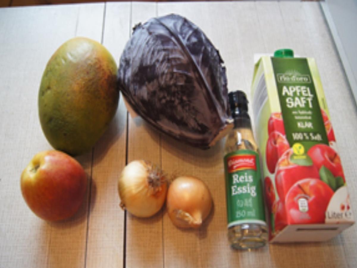 Rotkohl süß-sauer mit Mango - Rezept - Bild Nr. 3