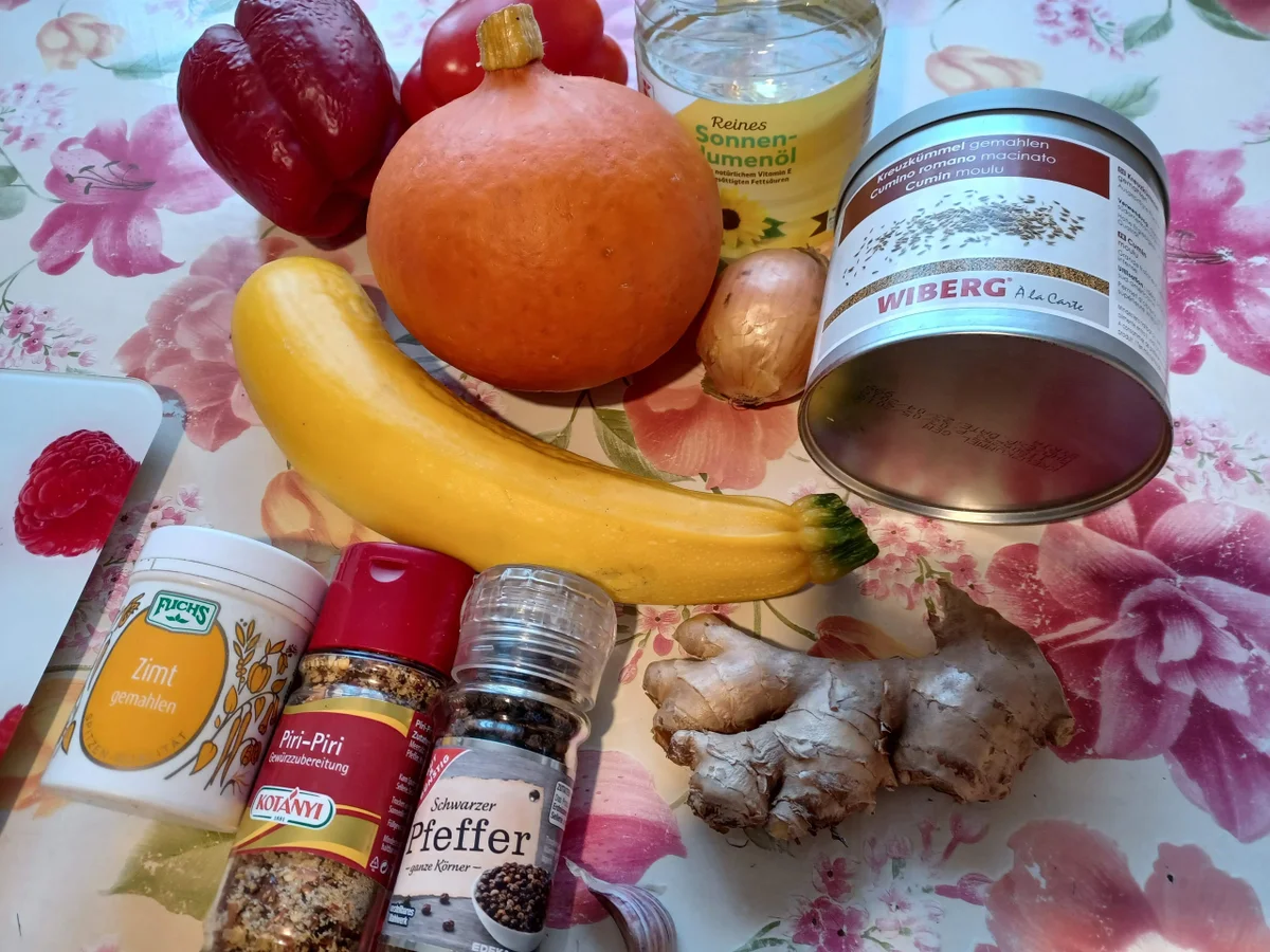 Buntes Kürbis - Zucchini - Gemüse zur kb Challenge Oktober 2021 - Rezept - Bild Nr. 14730