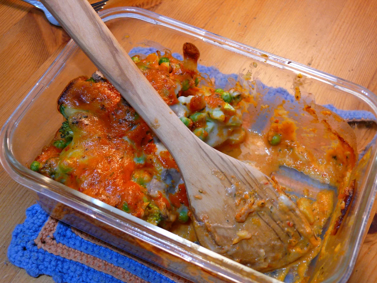 Buntes Gemüse-Gratin mit zweierlei Saucen - Rezept - Bild Nr. 14729