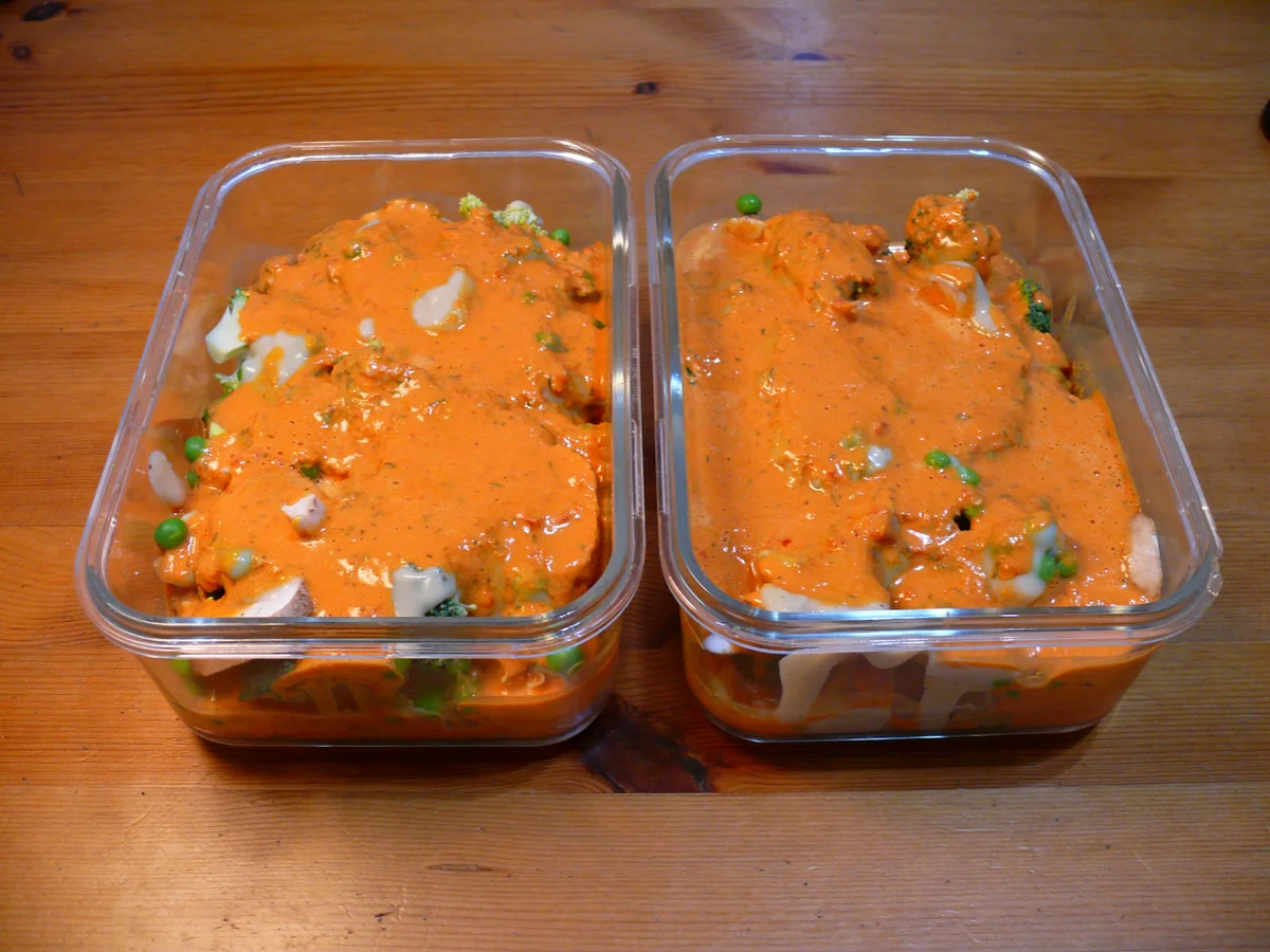 Buntes Gemüse-Gratin mit zweierlei Saucen - Rezept - Bild Nr. 14735