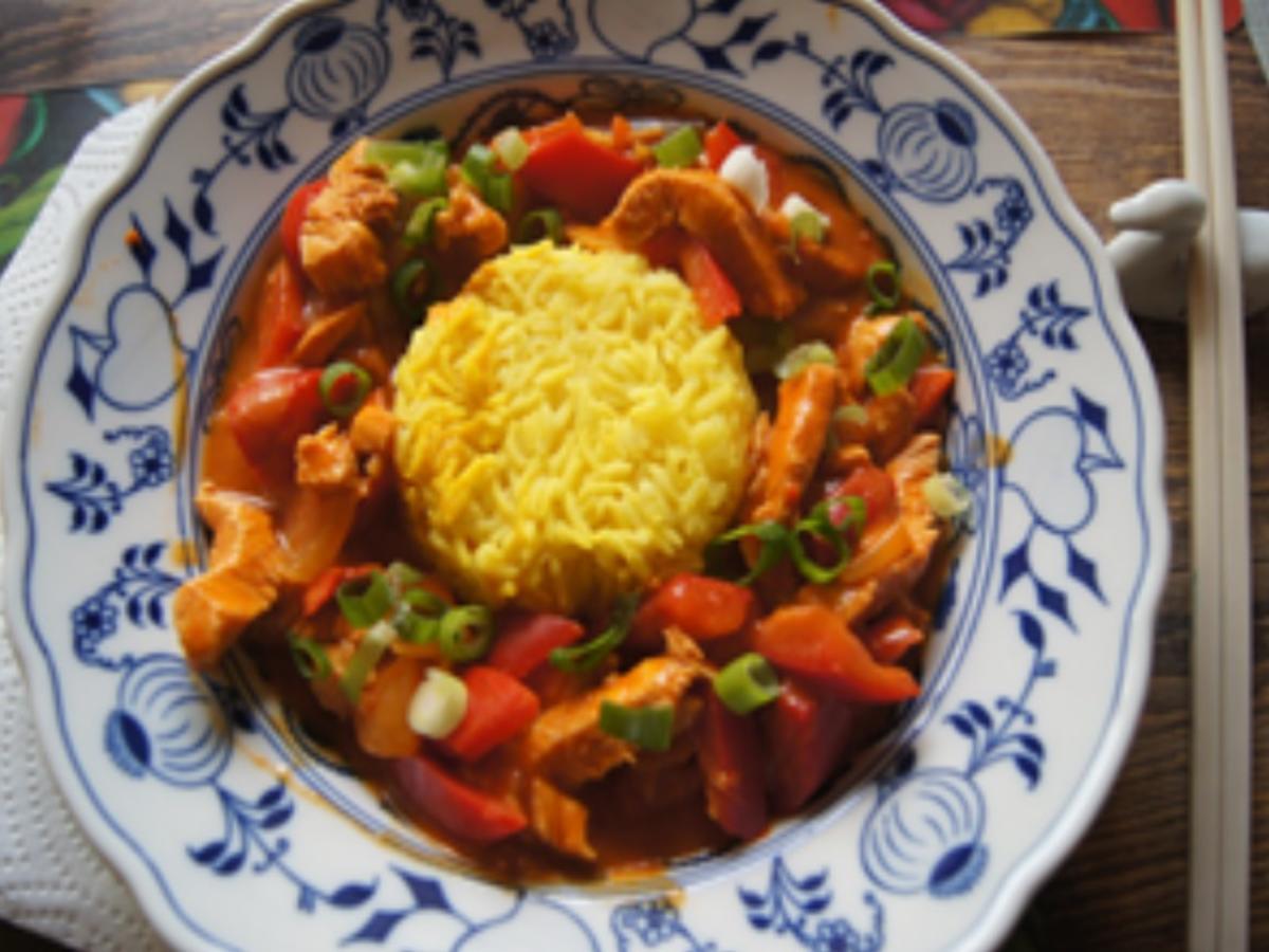 Curry-Putenbrust-Paprika-Wok mit Basmatireis - Rezept - Bild Nr. 2
