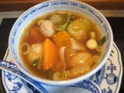 Asiatisch gewürzte Suppe mit gemischter Einlage - Rezept - Bild Nr. 14753