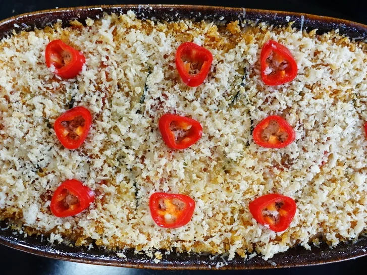 – kulinarische Weltreise – Zucchini-Tomaten Gratin --  Sambal Kue dadar sujini-tomat - Rezept - Bild Nr. 14757