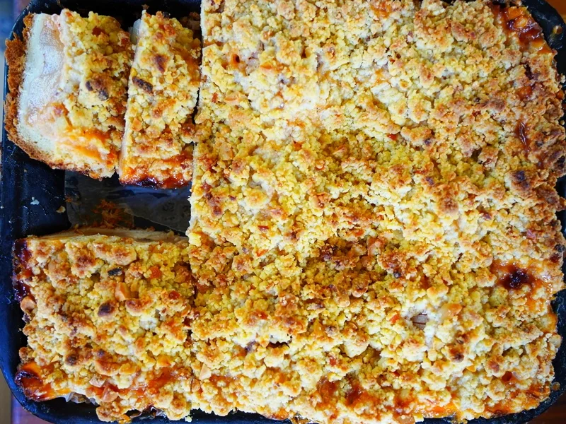 Saftiger Streuselkuchen mit Birnen und Mangopudding - Rezept - Bild Nr. 14780