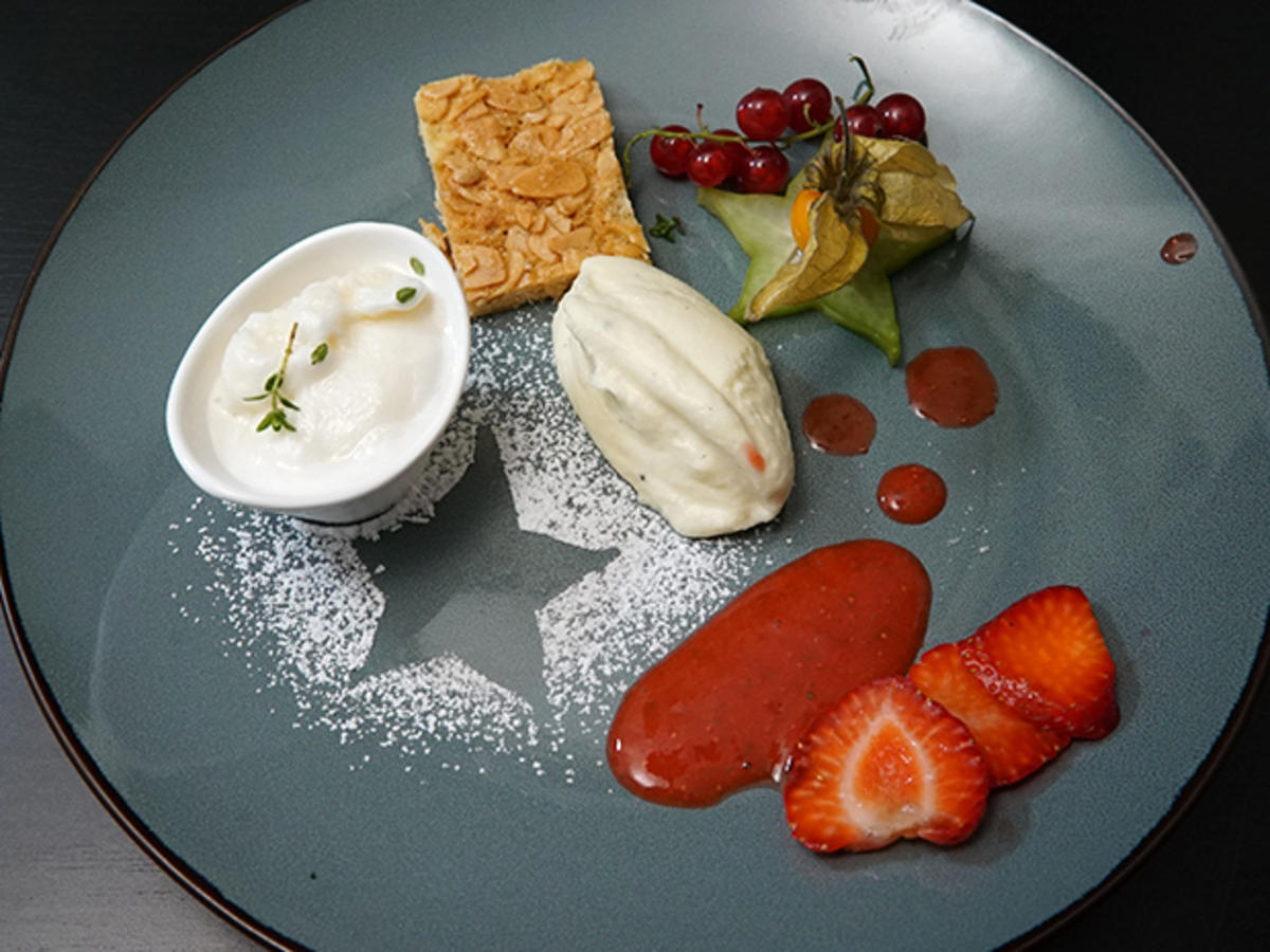 Mandel | Weiße Schokolade | Zitronenthymian | Erdbeere - Rezept - Bild Nr. 14787