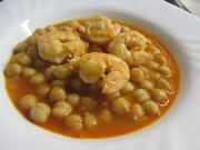 Garbanzos con Gambas  -  Kichererbsen mit Langustinos - Rezept - Bild Nr. 2