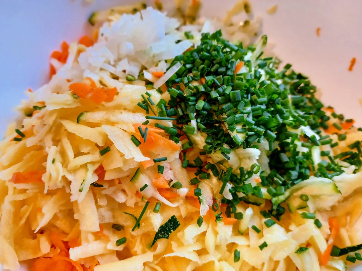 Gemüsepuffer mit Dip - Rezept - Bild Nr. 14821