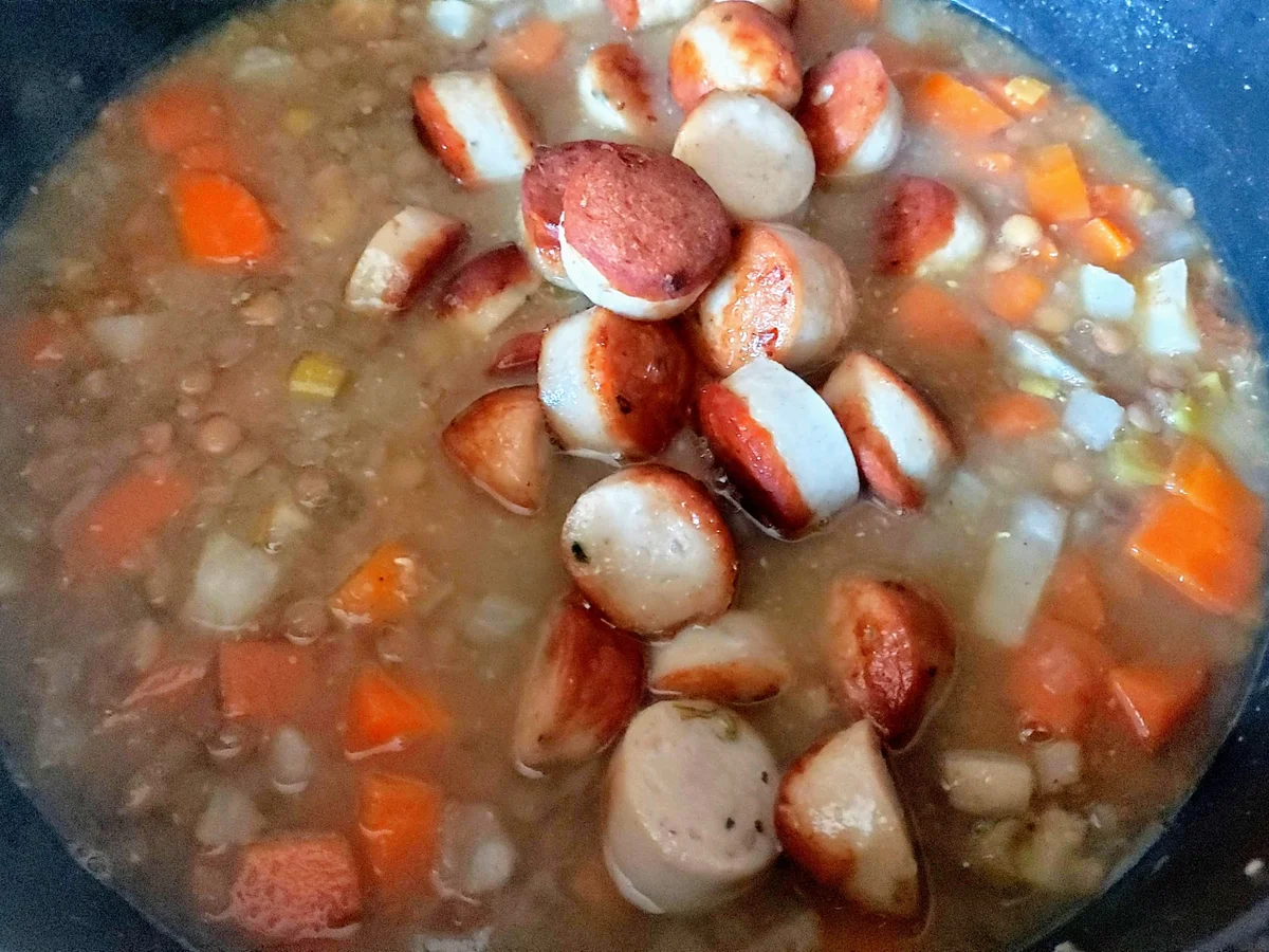 Rezept: Aufgepimpte Linsensuppe Bild Nr. 14841 Aufgepimpte Linsensuppe - Rezept - Bild Nr. 14841