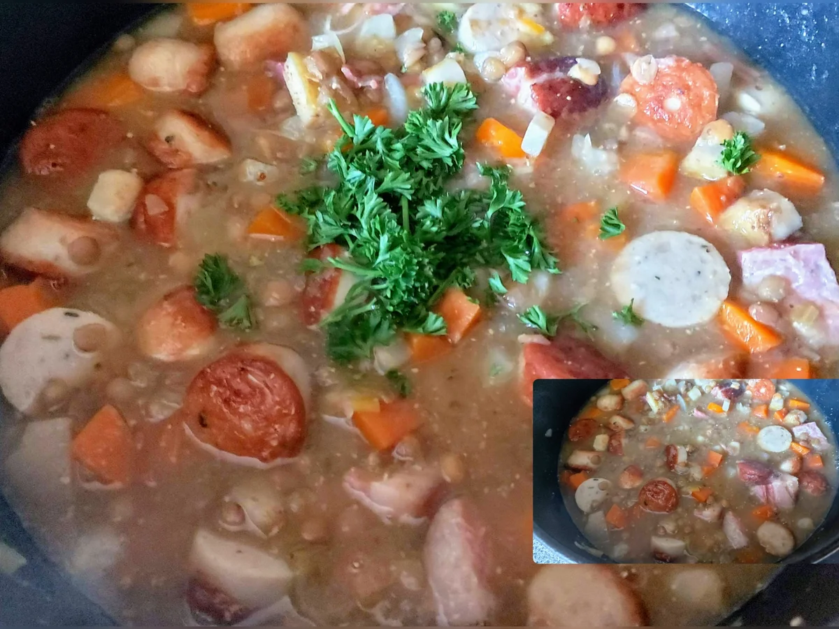 Rezept: Aufgepimpte Linsensuppe Bild Nr. 14844 Aufgepimpte Linsensuppe - Rezept - Bild Nr. 14844