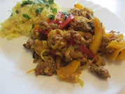 Rezept: Hackfleischpfanne orientalisch mit Joghurtdip Bild Nr. 14834 Hackfleischpfanne orientalisch mit Joghurtdip - Rezept - Bild Nr. 14834