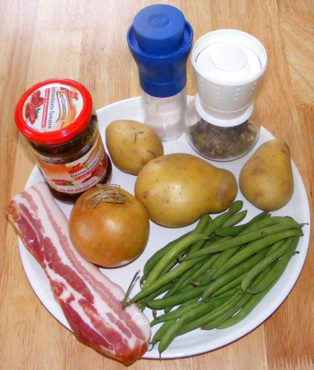 Warmer Kartoffelsalat mit grünen Bohnen und Speck - Rezept - Bild Nr. 14872