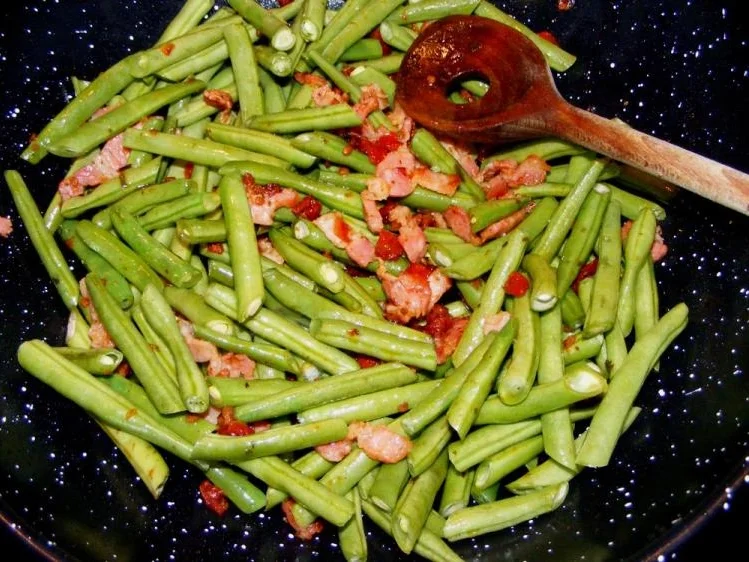 Warmer Kartoffelsalat mit grünen Bohnen und Speck - Rezept - Bild Nr. 14881