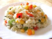 Reissalat mit frischen Kräutern, Paprika und Mais - Rezept - Bild Nr. 3
