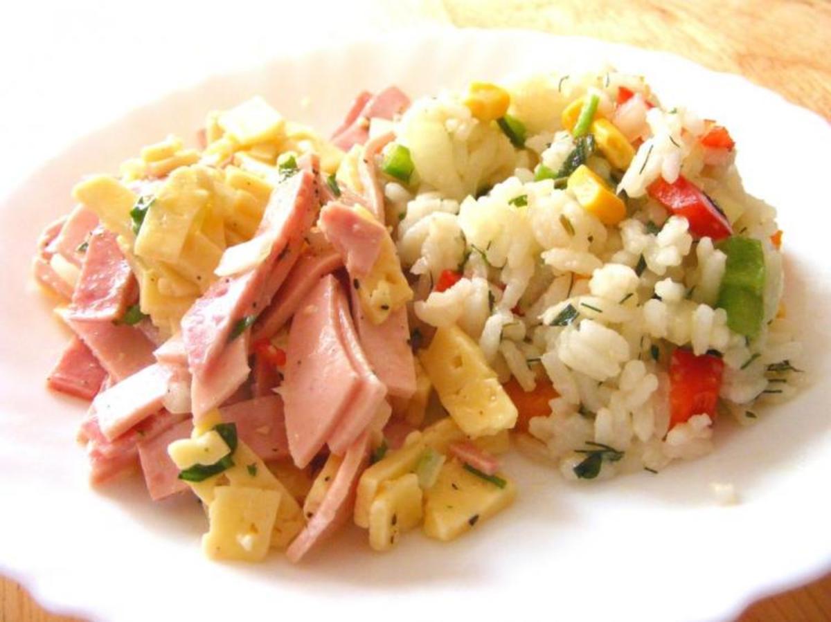 Reissalat mit frischen Kräutern, Paprika und Mais - Rezept - Bild Nr. 5