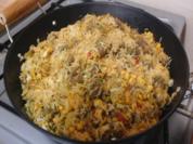 Pilaw mit Rindermettbällchen und Gemüse im Wok - Rezept - Bild Nr. 2
