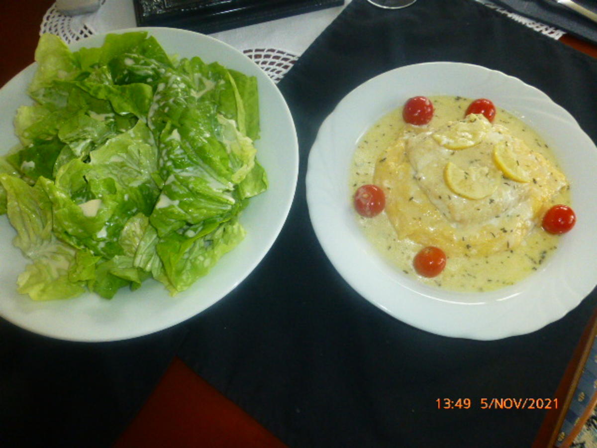 Steinbeisser in Zitronensauce mit cremiger Polenta - schnell &amp; einfach ...