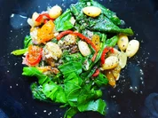 Spinat mit Rosinen und Mandeln - Spinaci alla romana - Rezept - Bild Nr. 2