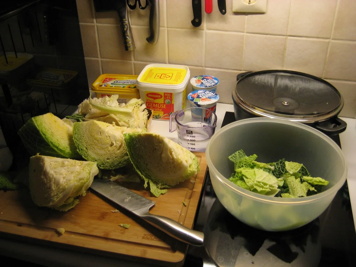 Wirsingkohlgemüse in Sahnesosse - Rezept - Bild Nr. 3