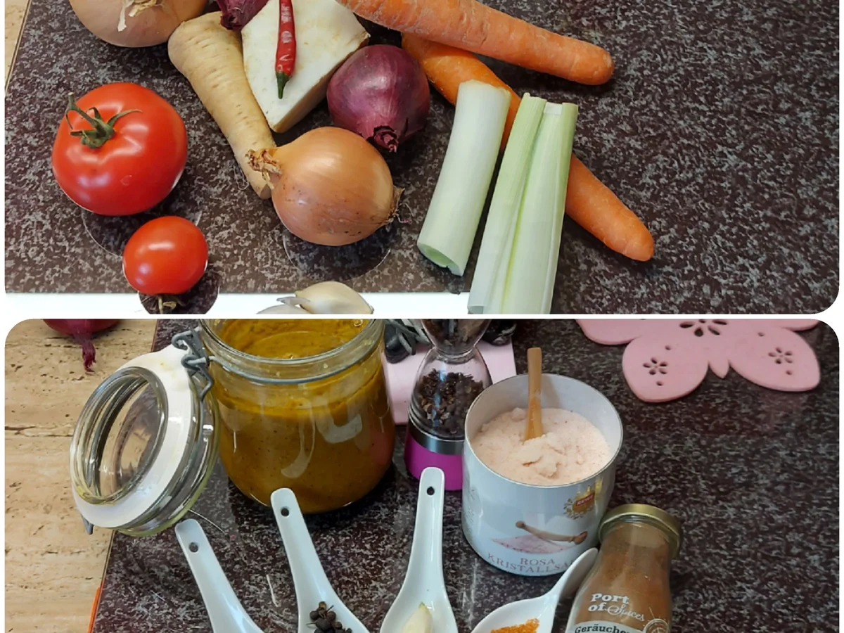 Portwein-Gulasch mit Beilage - Rezept - Bild Nr. 14904