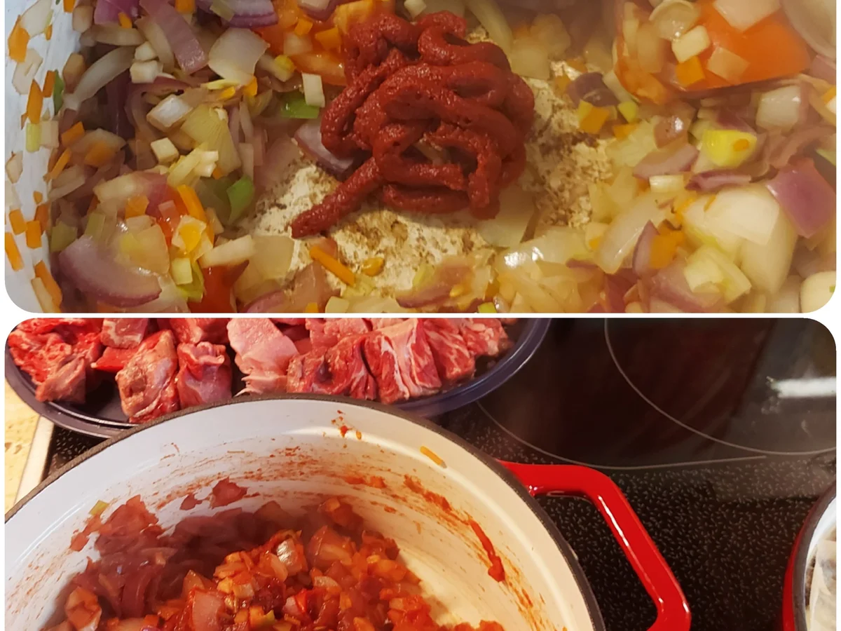 Portwein-Gulasch mit Beilage - Rezept - Bild Nr. 14911