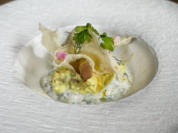 Rezept: Geräucherter Gewürzsaibling mit Gurken-Dill-Raita (Collien Ulmen-Fernandes) Bild Nr. 14921 Geräucherter Gewürzsaibling mit Gurken-Dill-Raita (Collien Ulmen-Fernandes) - Rezept - Bild Nr. 14921