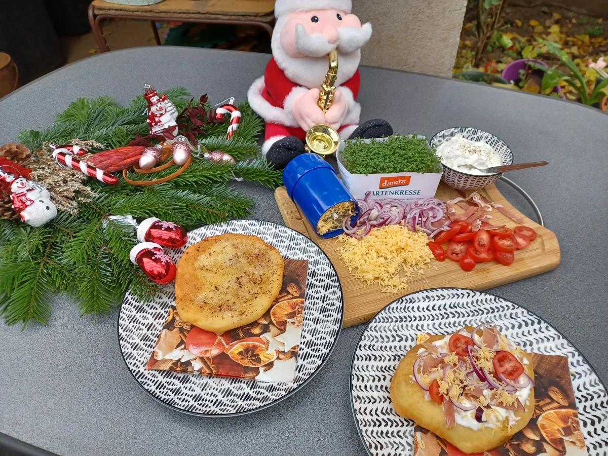 Champignonpfanne und Langos zur kochbar Challenge November 2021 - Rezept - Bild Nr. 14943