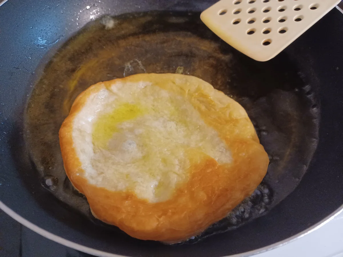 Champignonpfanne und Langos zur kochbar Challenge November 2021 - Rezept - Bild Nr. 14951