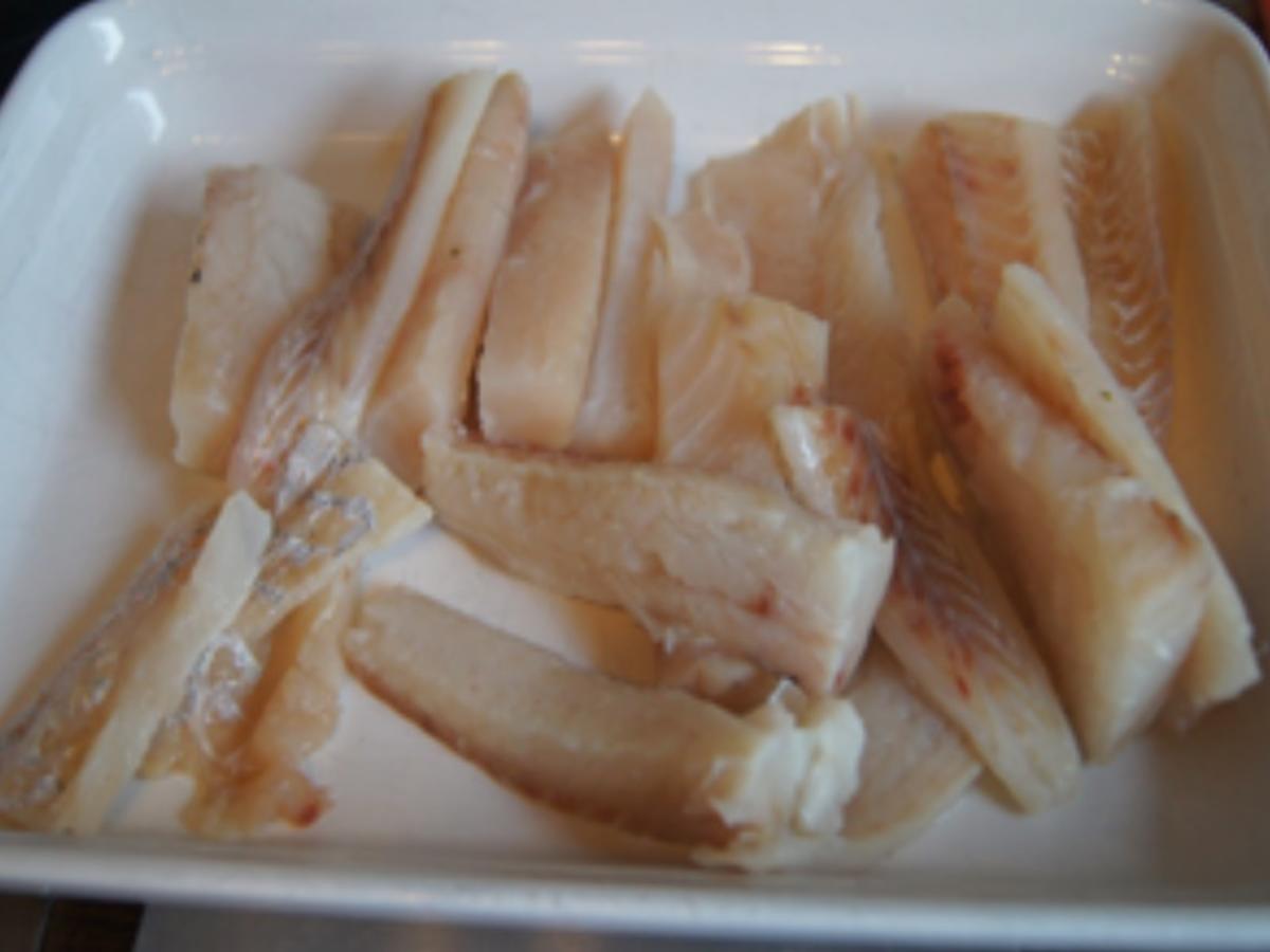 Knusper-Seelachsfilet mit Paprikagemüse und Sellerie-Kartoffel-Stampf - Rezept - Bild Nr. 14942