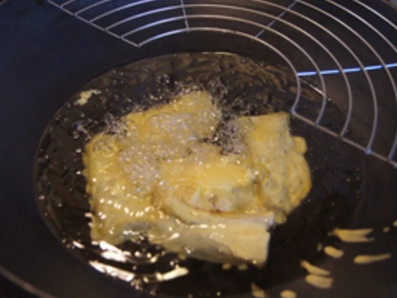 Knusper-Seelachsfilet mit Paprikagemüse und Sellerie-Kartoffel-Stampf - Rezept - Bild Nr. 14944