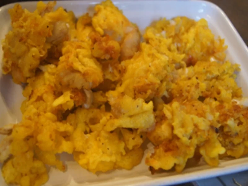 Knusper-Seelachsfilet mit Paprikagemüse und Sellerie-Kartoffel-Stampf - Rezept - Bild Nr. 14946