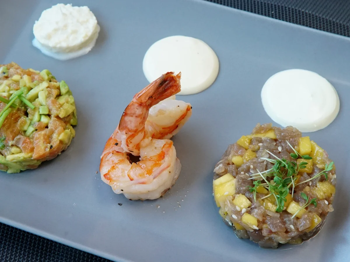 Rezept: Thunfisch mit Riesengarnele und Lachs Bild Nr. 2 Thunfisch mit Riesengarnele und Lachs - Rezept - Bild Nr. 2