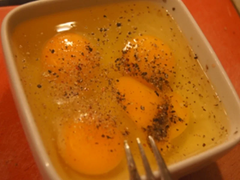 Getoastetes Bauernbrot mit Schinken-Rührei - Rezept - Bild Nr. 5