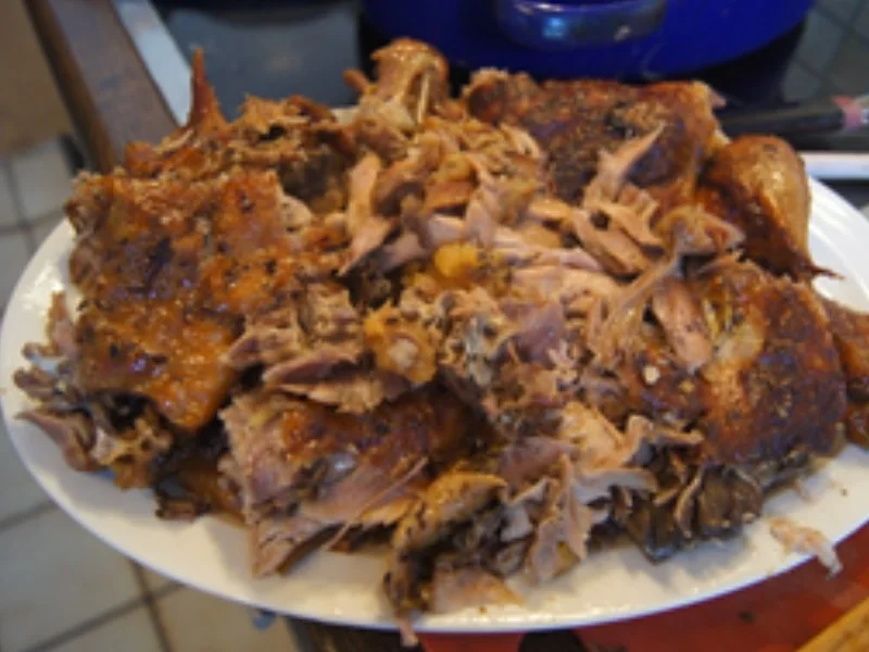 Rezept: 5,5-Stunden Ente mit Sauce, Blaukraut und tschechischen Kartoffelknödeln Bild Nr. 14967 5,5-Stunden Ente mit Sauce, Blaukraut und tschechischen Kartoffelknödeln - Rezept - Bild Nr. 14967