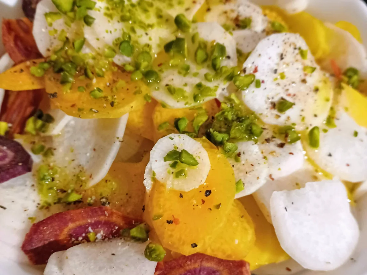 Rezept: Carpaccio vom Wurzelgemüse Bild Nr. 14969 Carpaccio vom Wurzelgemüse - Rezept - Bild Nr. 14969