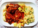 Geschmorte Hühnerflügel mit Kartoffelpüree "Blühende Wiese" - Rezept - Bild Nr. 14967