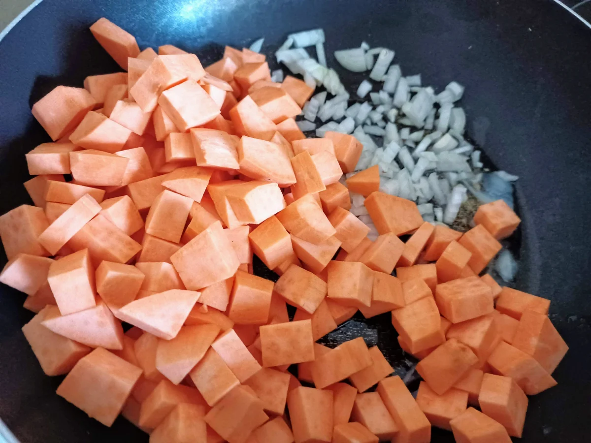 Gemüsepfanne mit Süßkartoffel - Rezept - Bild Nr. 14971