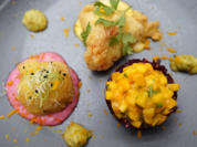Rote Bete mit frittiertem Blumenkohl und Scampi - Rezept - Bild Nr. 3