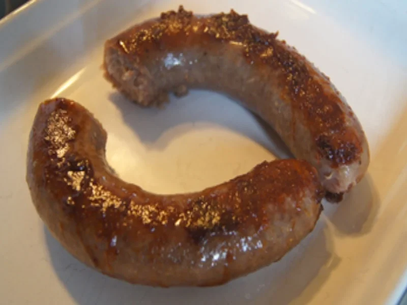 Eichsfelder Schwartenwurst mit Bobby-Bohnen und Kartoffelstampf - Rezept - Bild Nr. 6