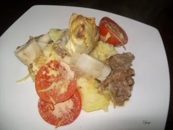 Rezept: Chicoree-Gratin mit Rinderhack und Tomaten Bild Nr. 5 Chicoree-Gratin mit Rinderhack und Tomaten - Rezept - Bild Nr. 5