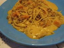 Spaghetti mit Kürbis und Gehacktes - Rezept - Bild Nr. 14986