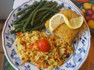 Schlemmerfilet mit Bobby Bohnen und Gemüsebratreis - Rezept - Bild Nr. 14986