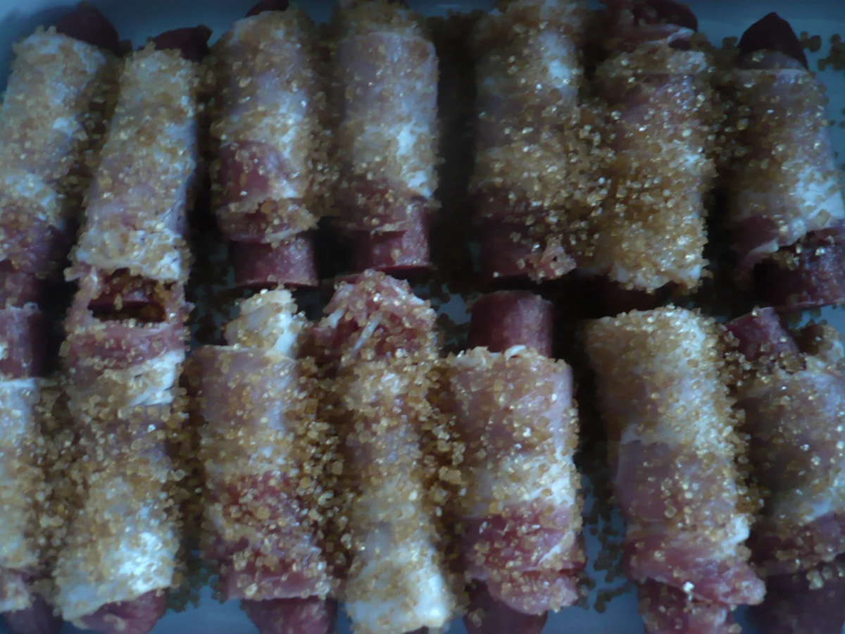 Rezept: Kleine Smokies im Speckmantel Bild Nr. 14989 Kleine Smokies im Speckmantel - Rezept - Bild Nr. 14989