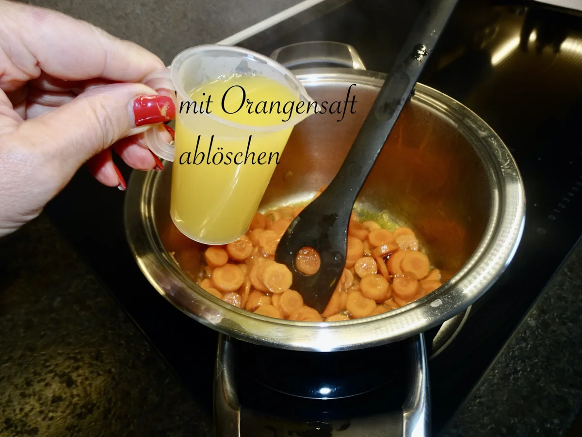 Rezept: glasiertes Karotten Süppchen - Kochbar Challenge Dez. 21 Bild Nr. 15027 glasiertes Karotten Süppchen - Kochbar Challenge Dez. 21 - Rezept - Bild Nr. 15027