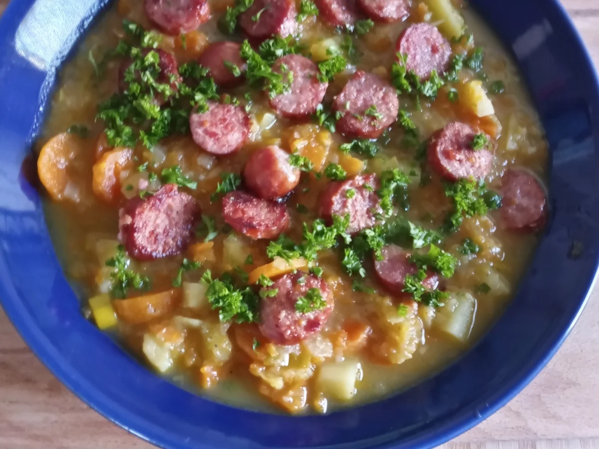 Möhreneintopf  mit Mettwurst - Rezept - Bild Nr. 15060